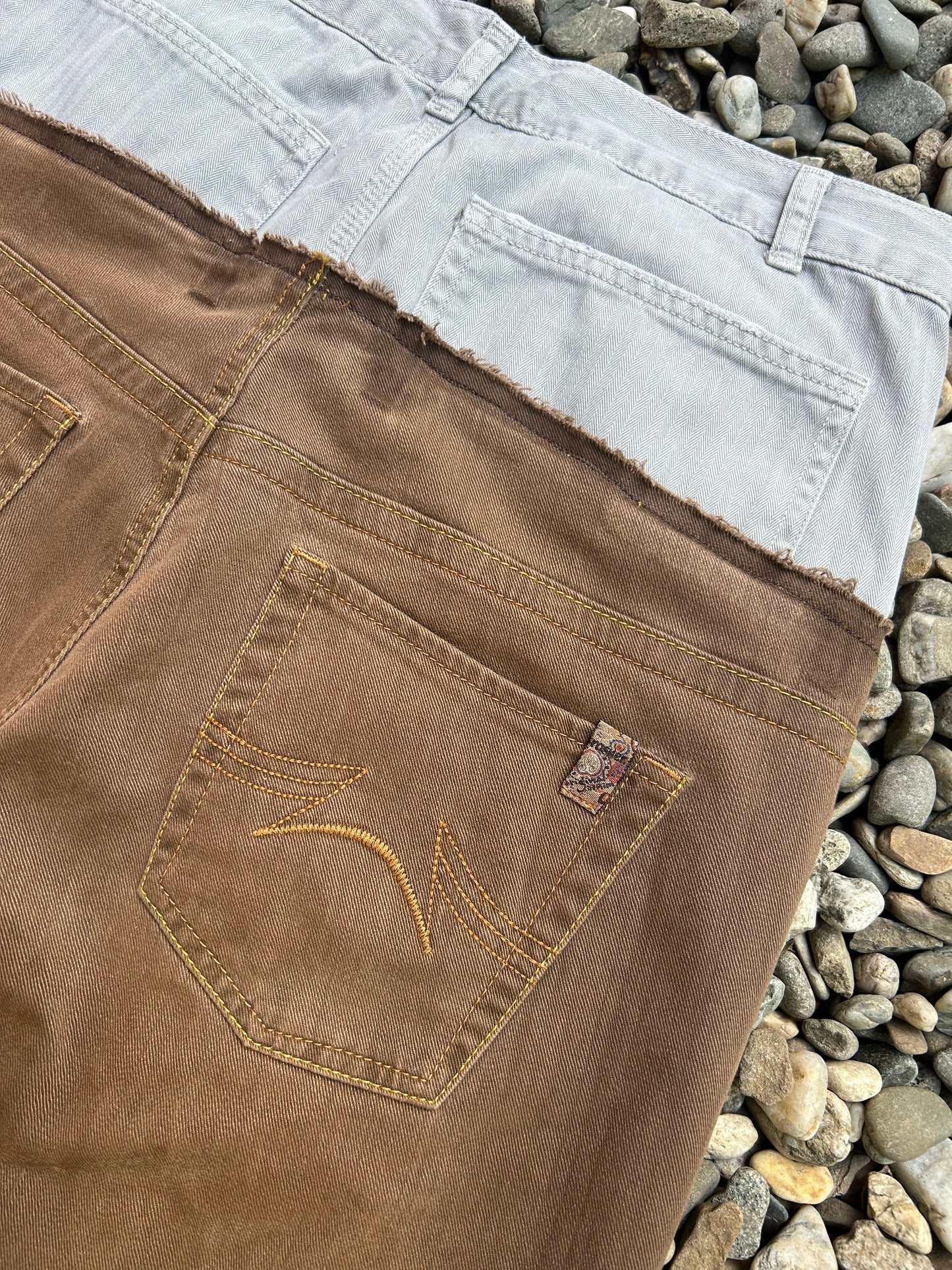 Reworked Cut Up Jeans