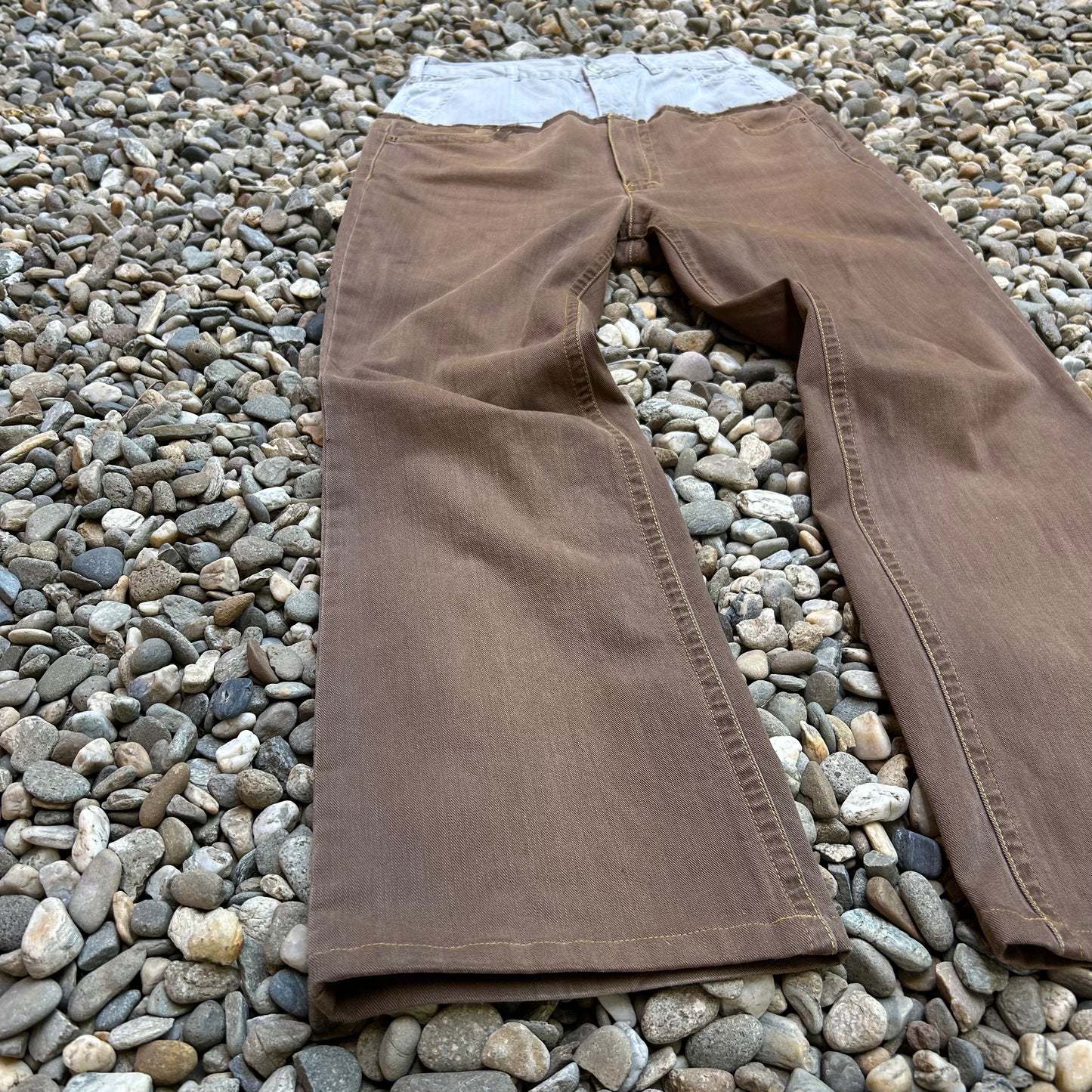 Reworked Cut Up Jeans