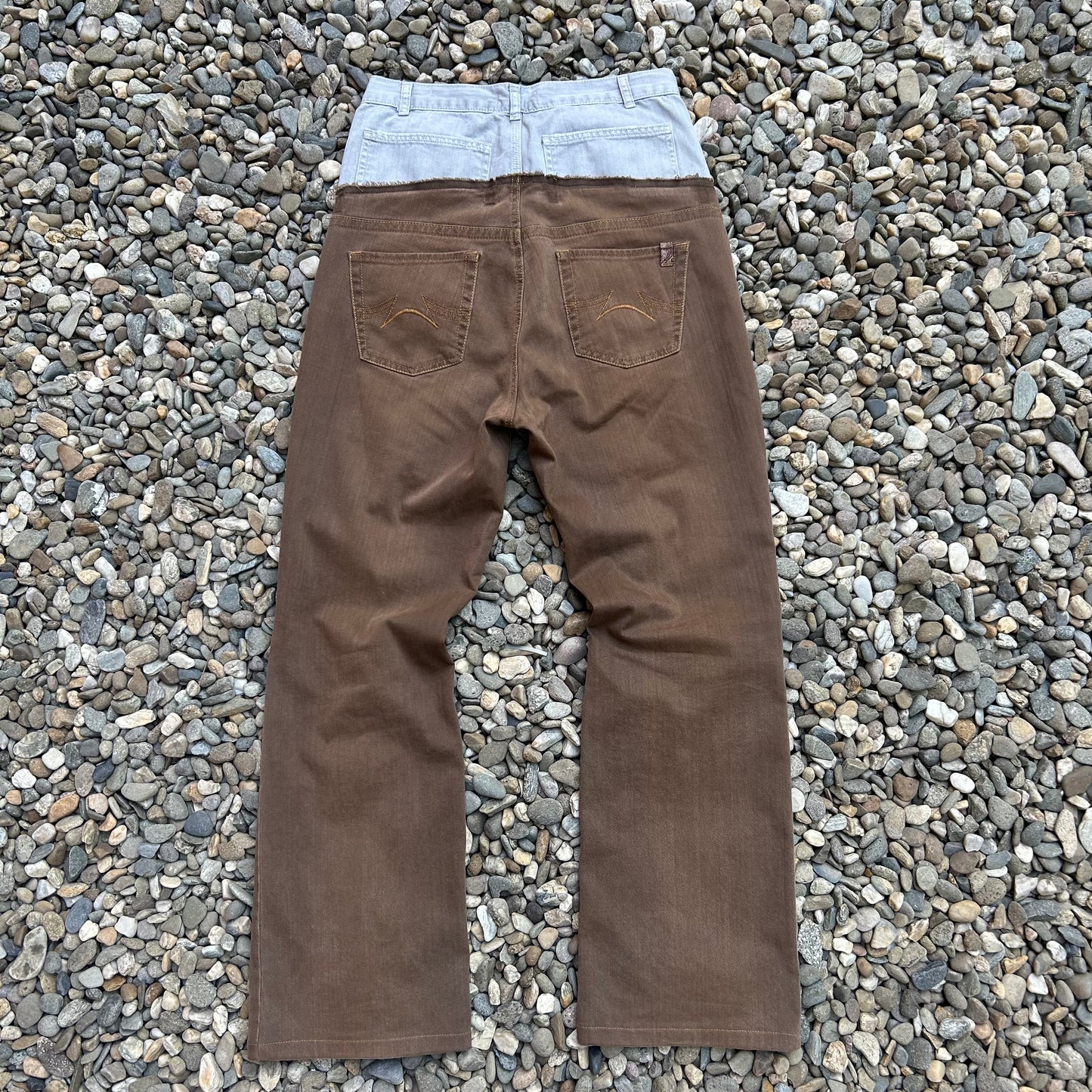 Reworked Cut Up Jeans