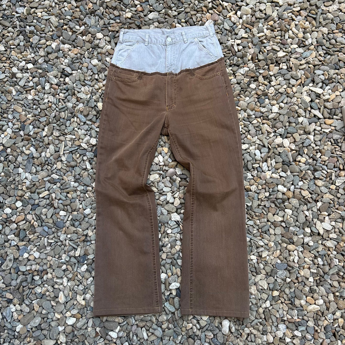 Reworked Cut Up Jeans