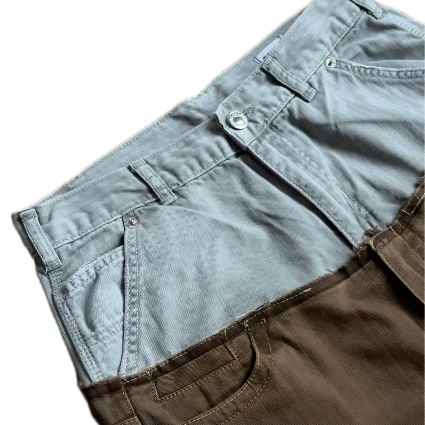 Reworked Cut Up Jeans