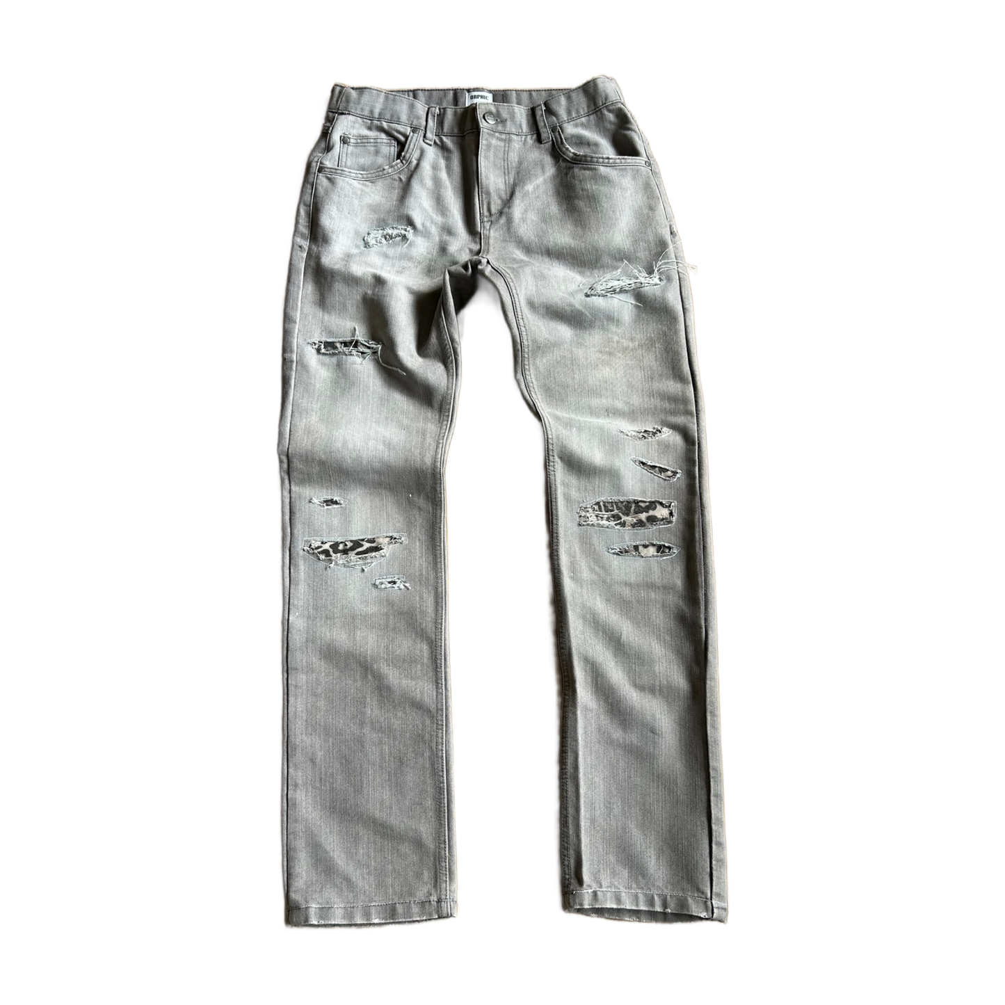 Reworked Cheetah Jeans