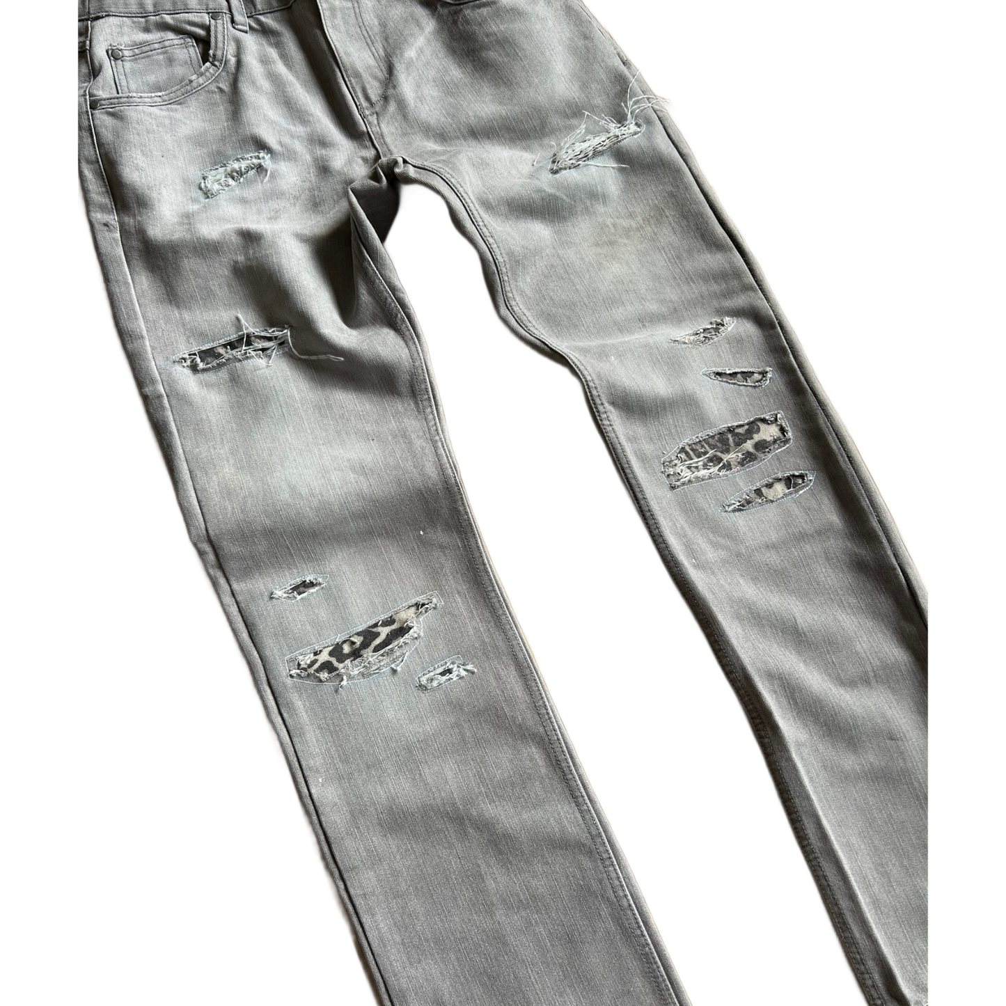 Reworked Cheetah Jeans