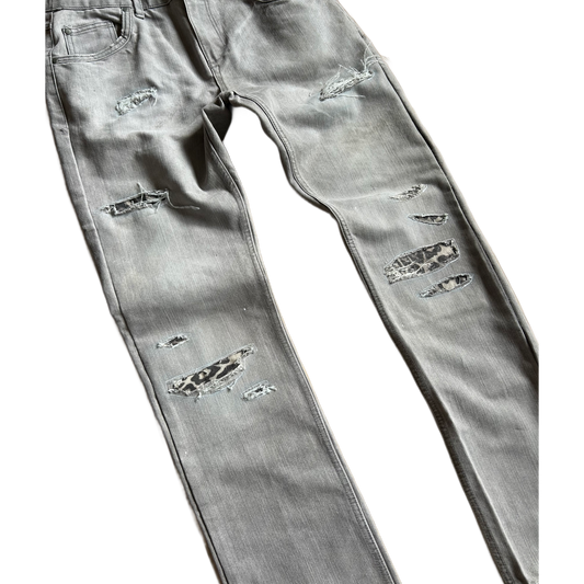 Reworked Cheetah Jeans