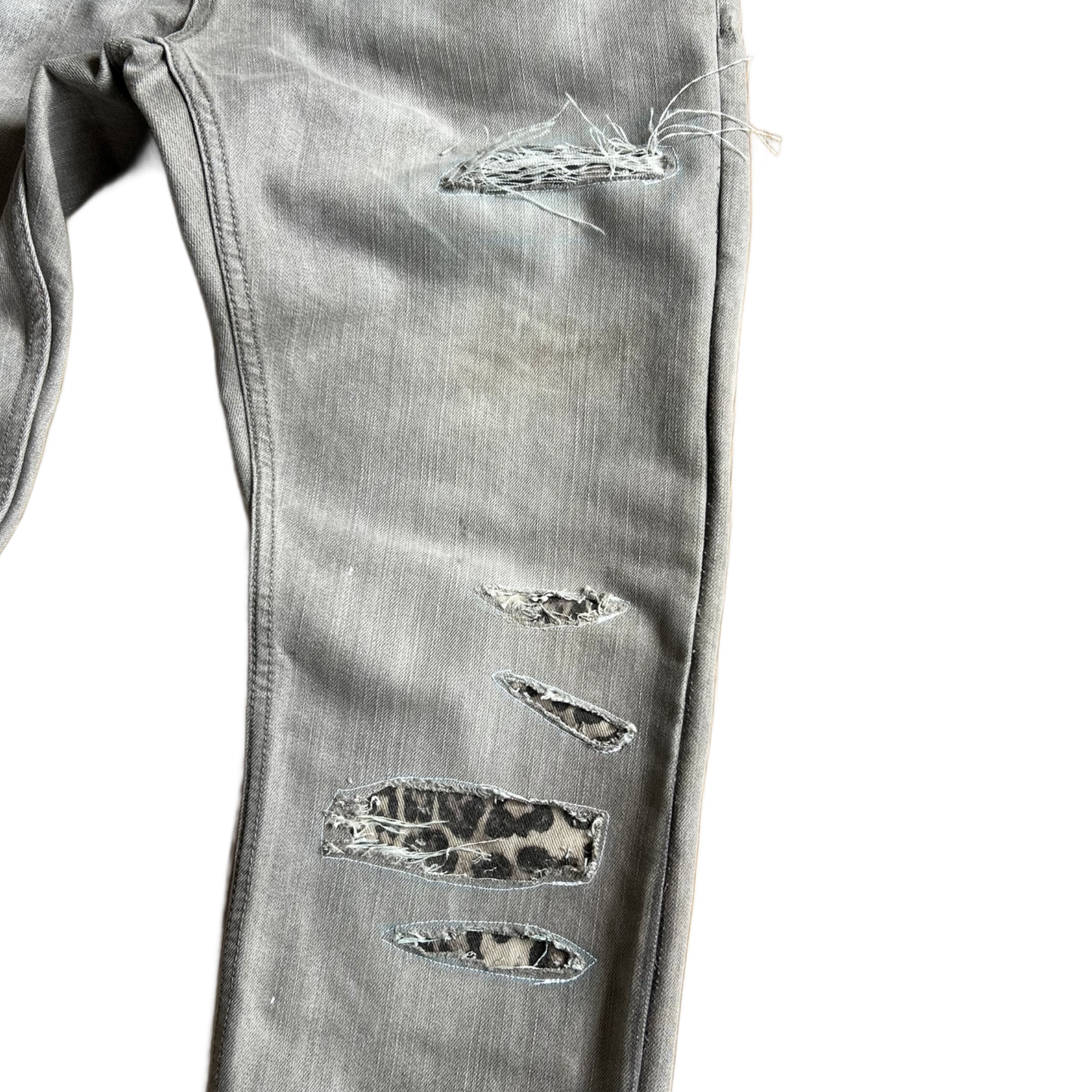 Reworked Cheetah Jeans