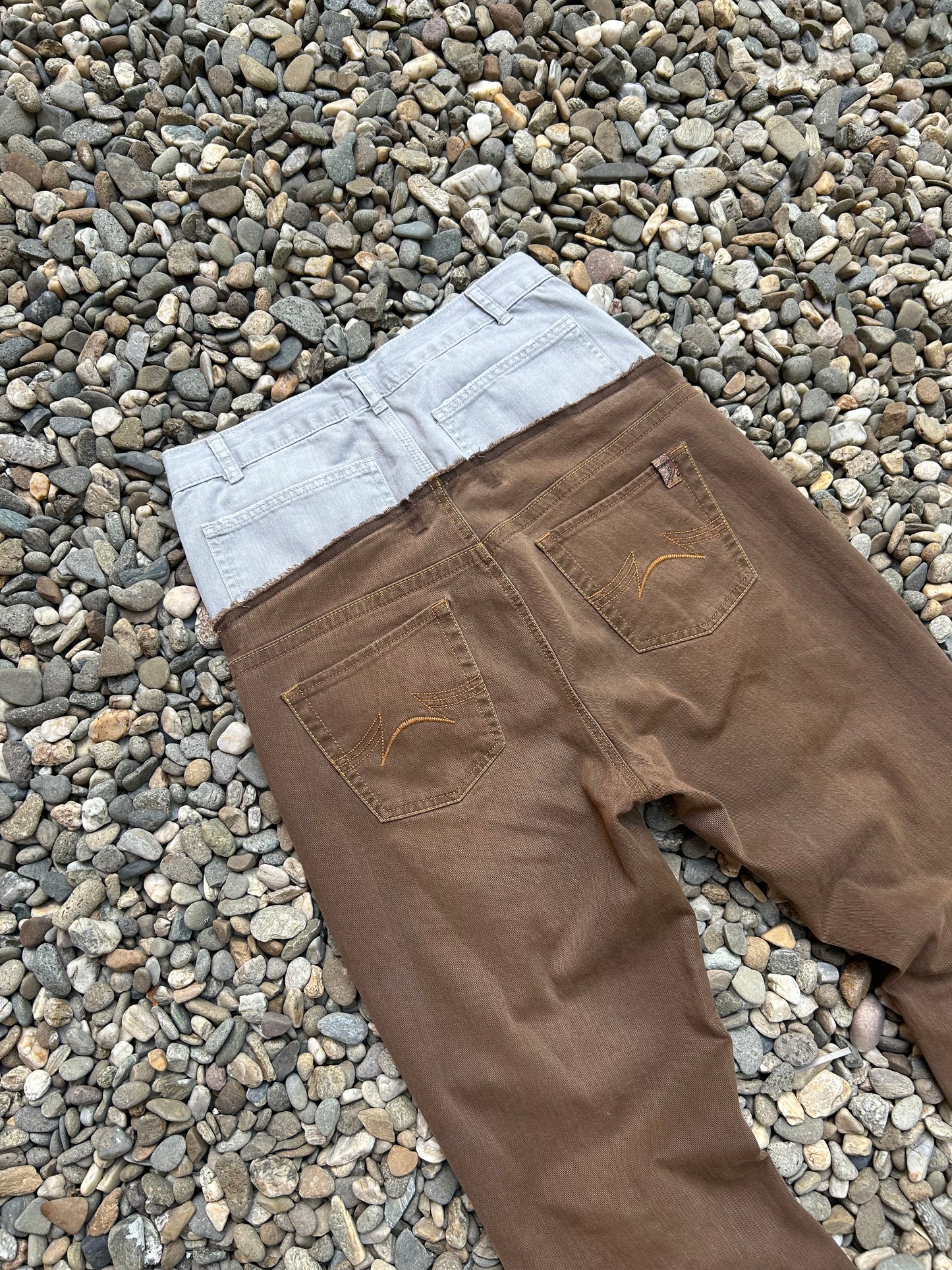 Reworked Cut Up Jeans
