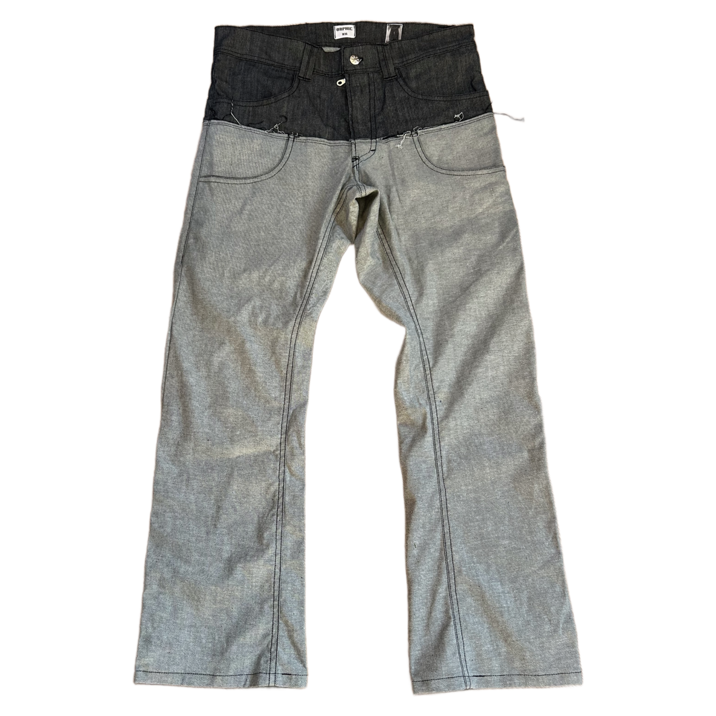 Blugi Bootcut cu talie dublă