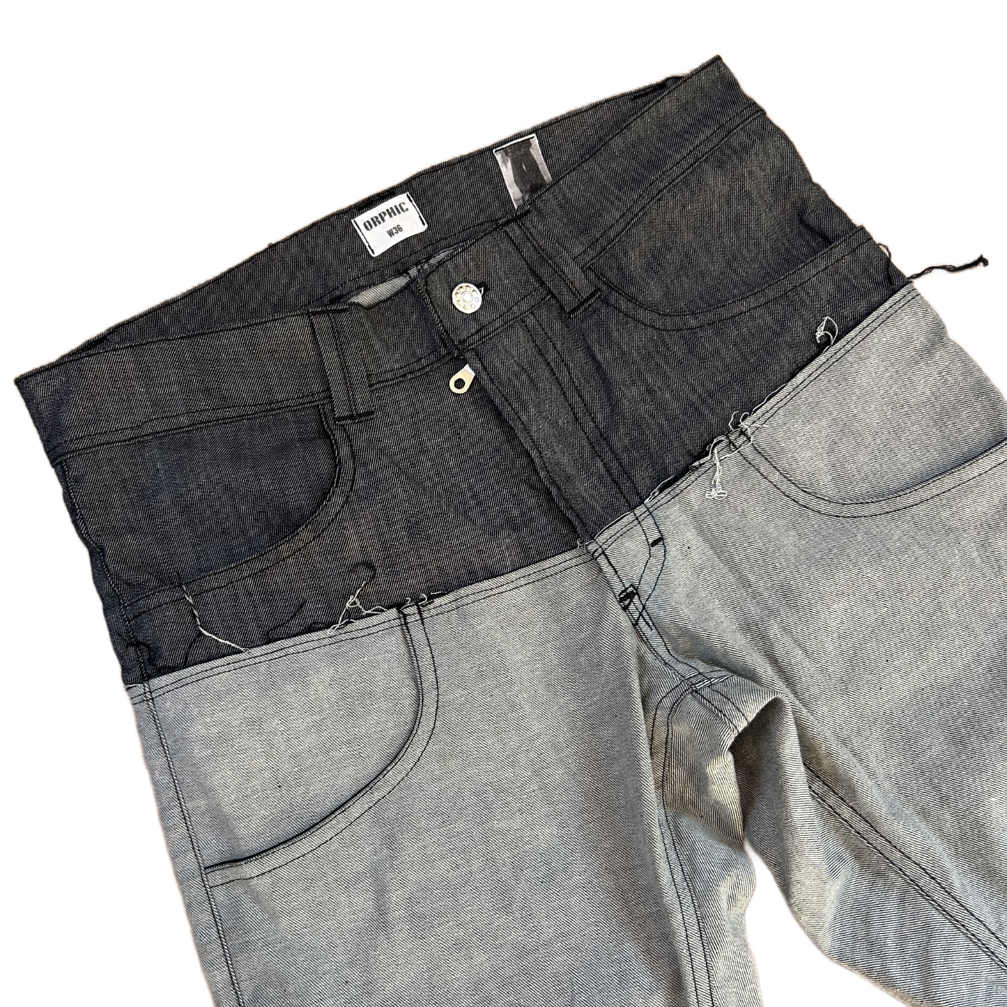 Blugi Bootcut cu talie dublă