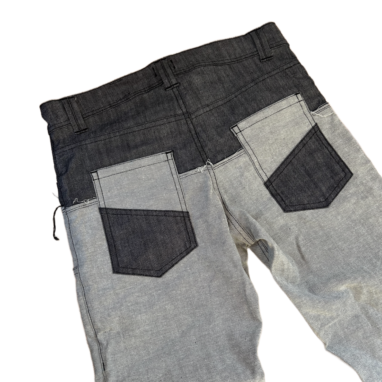 Blugi Bootcut cu talie dublă