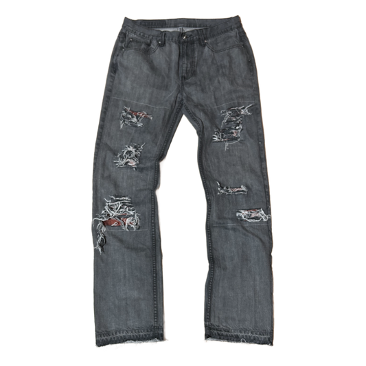 Reworked Slashed Jeans