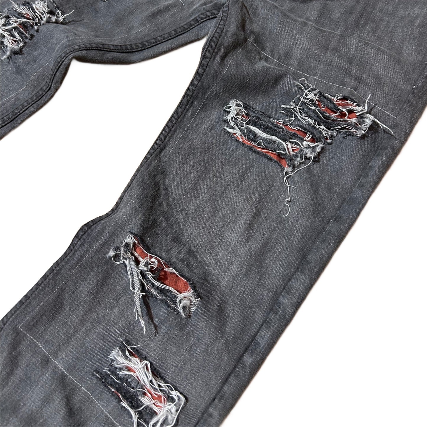 Reworked Slashed Jeans