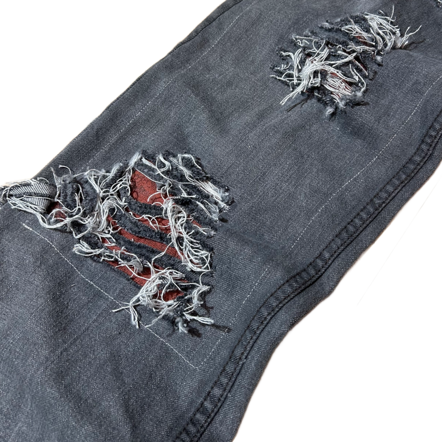 Reworked Slashed Jeans