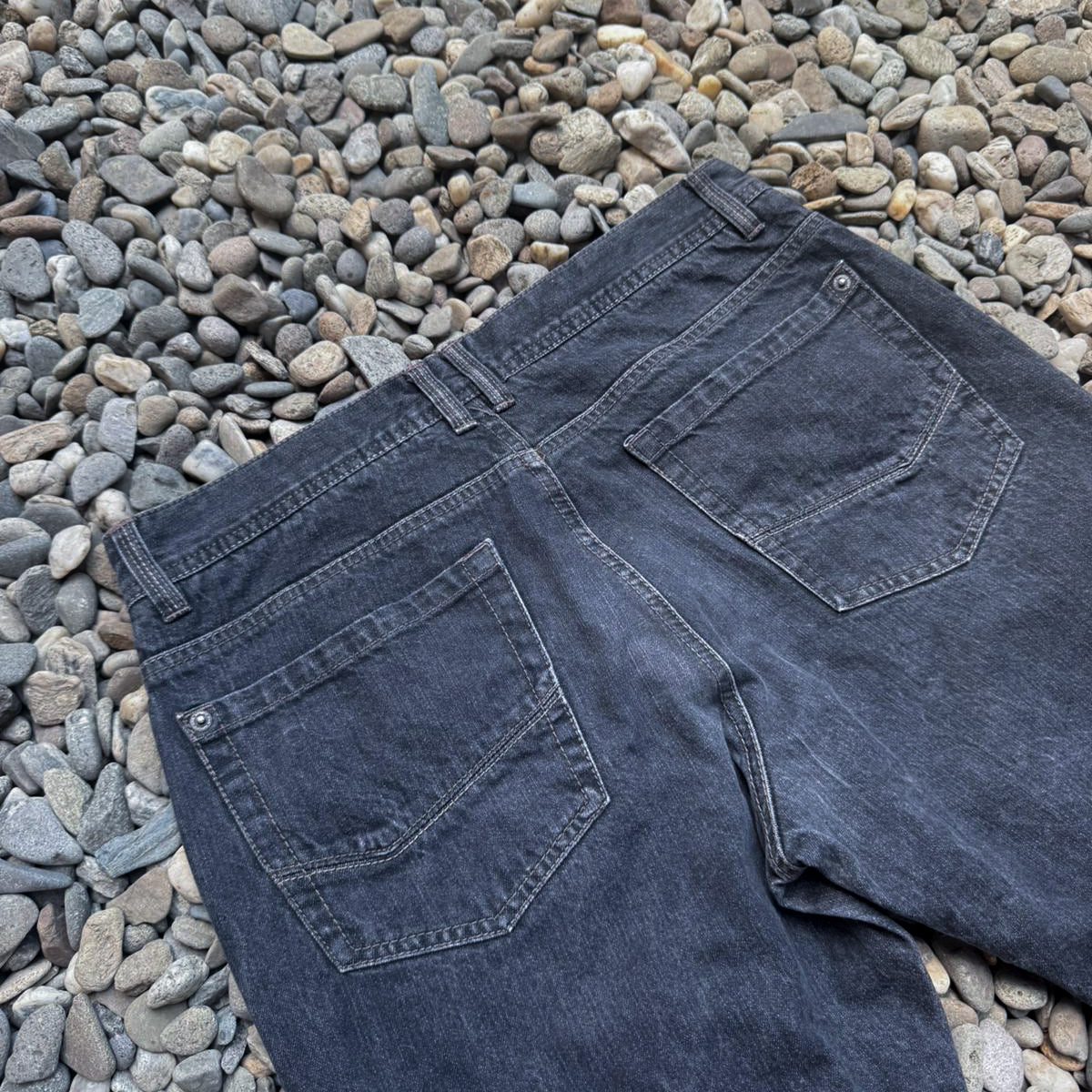 Reworked Dual Tone Bootcut Jeans